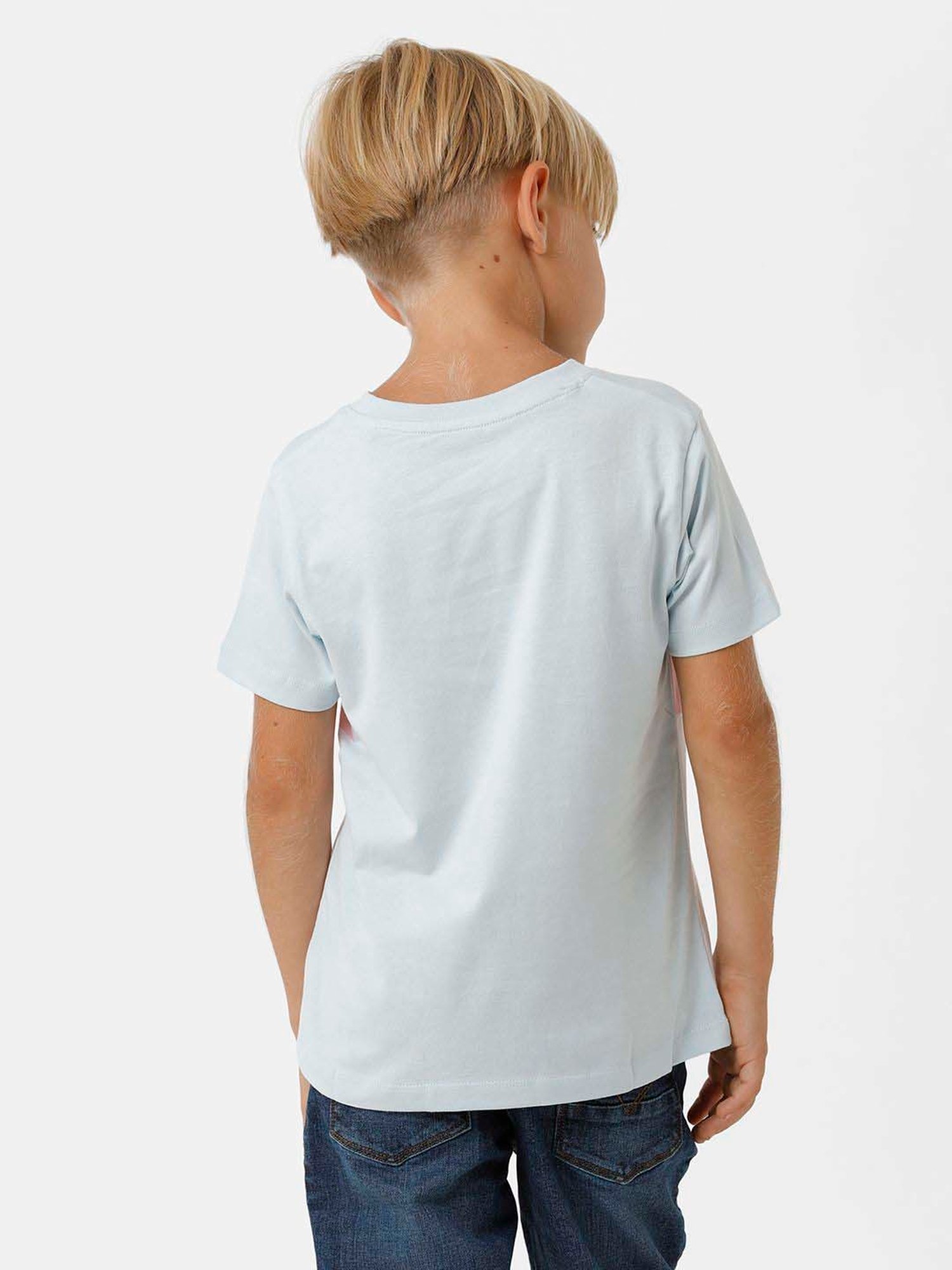 Kate & Oscar Kids Blue Cotton Printed T-Shirt