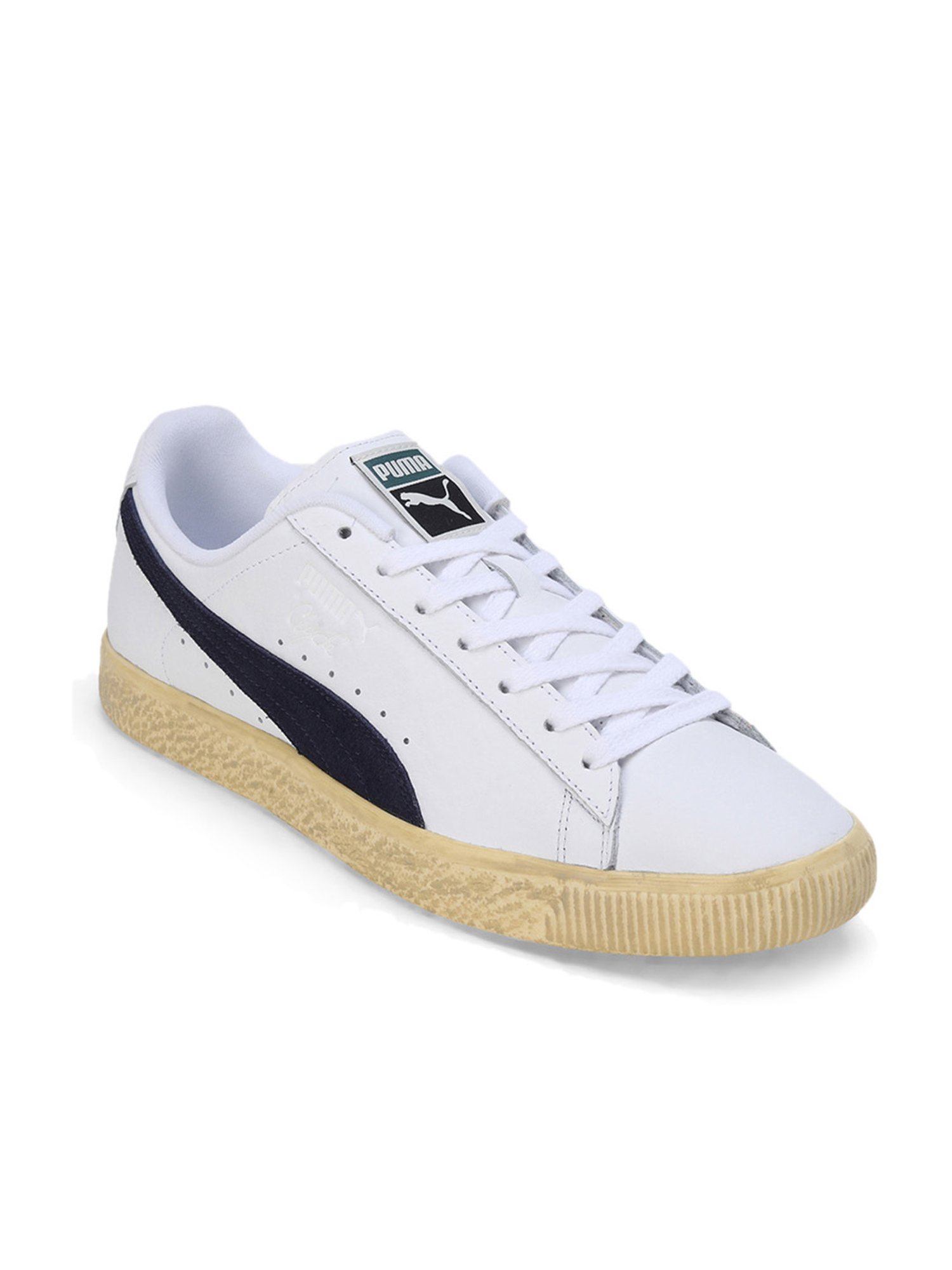 Puma Men's Clyde Vintage White Casual Sneakers