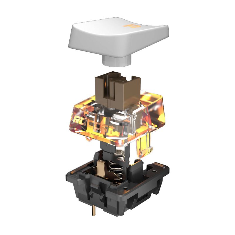 ROCCAT Vulcan 122 Aimo PC Gaming Keyboard Brown Titan Switch - White/Silver