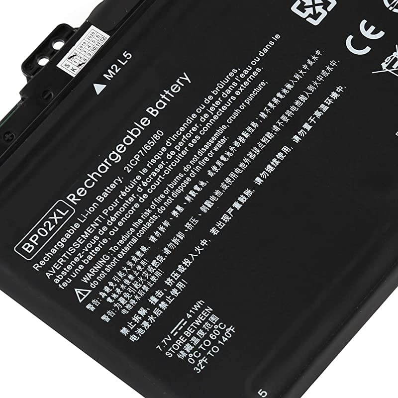 BP02XL Battery for HP Pavilion PC 15 Series 15AU010WM 15AU123CL 15AW053NR HSTNNUB7B HSTNNLB7H 2ICP76580 77V 41Wh