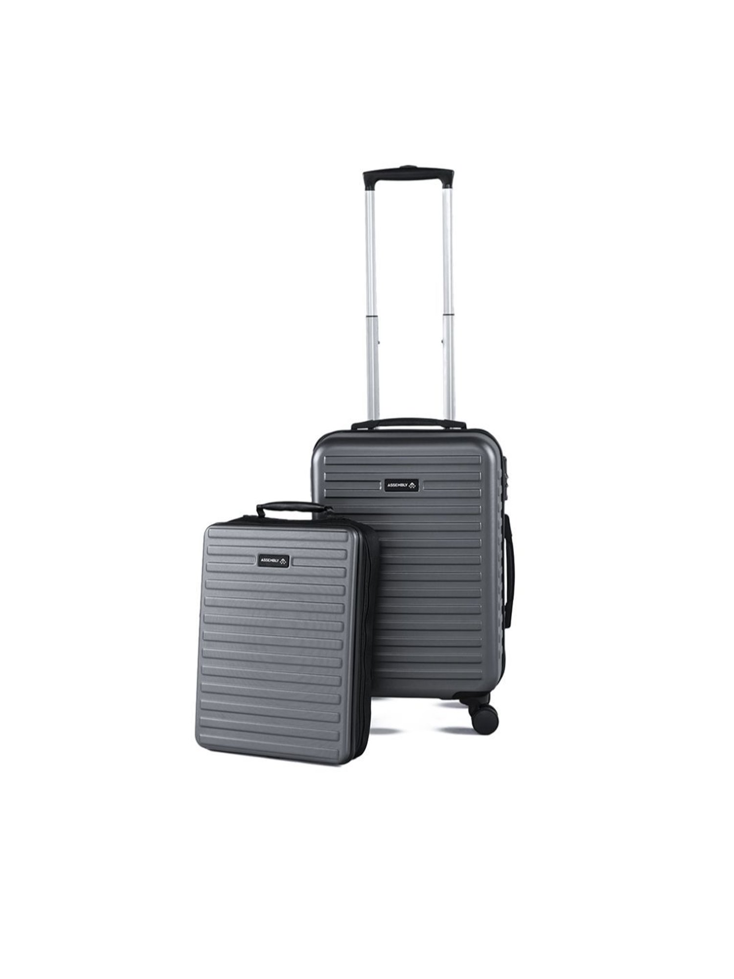 Assembly Grey Cabin Trolley Bag (20 inch) with Hard Shell Backpack