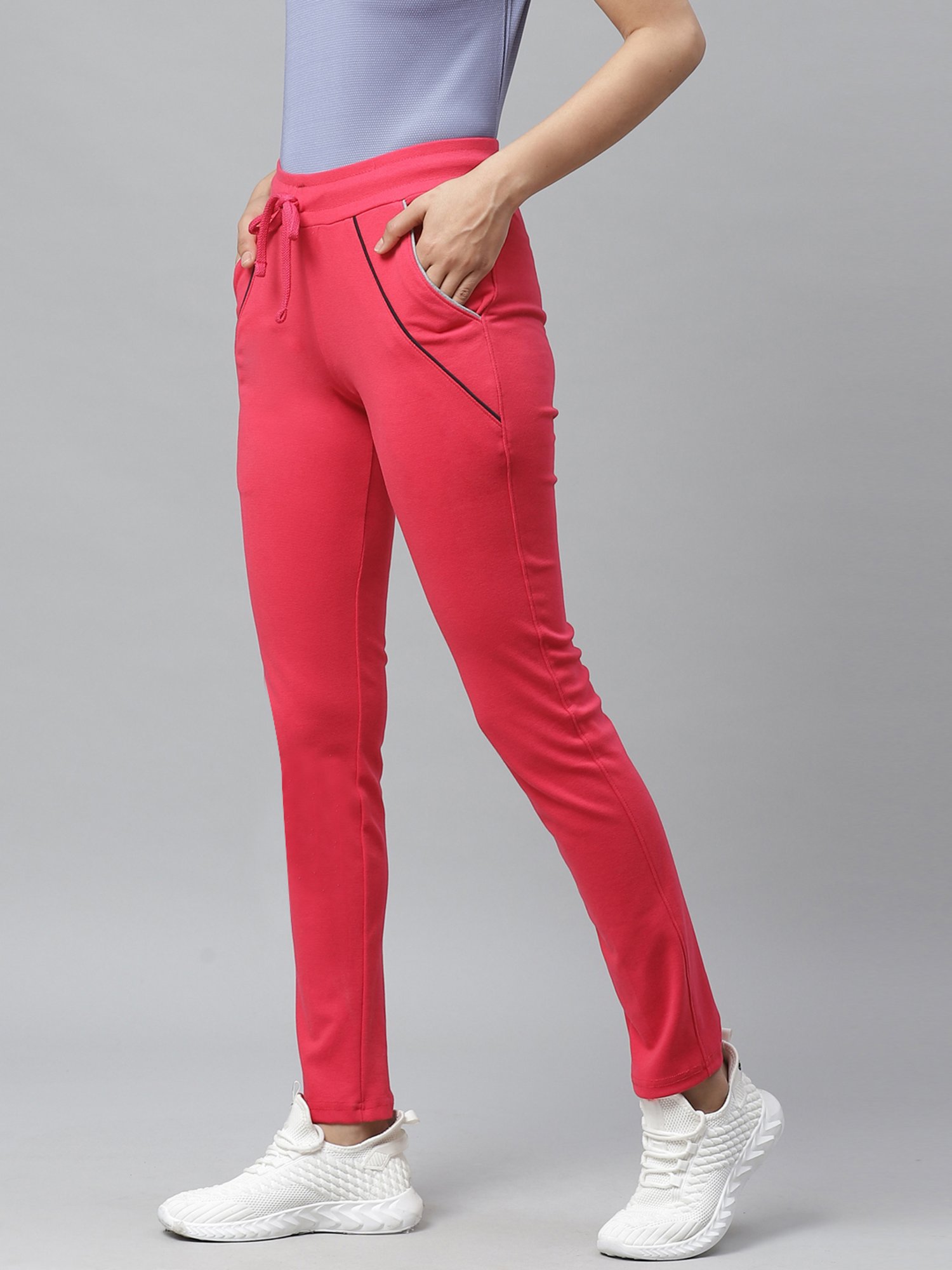 Cayman Pink Mid Rise Track Pants