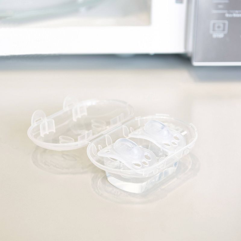 Medela Baby Soft Silicone Pacifier - Blue/Transparent 6-18 Months 2pk