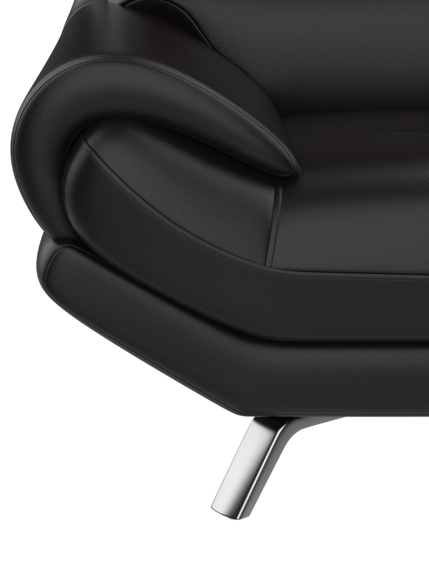 Godrej Interio Euro V2 Coffee Brown Leatherette 1 Seater Sofa