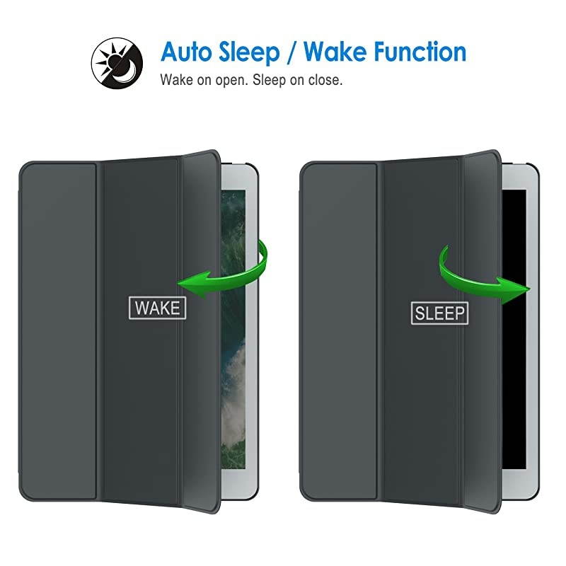 Case for Apple iPad Pro 129 Inch 1st and 2nd Generation 2015 and 2017 Model Auto WakeSleep Dark Grey