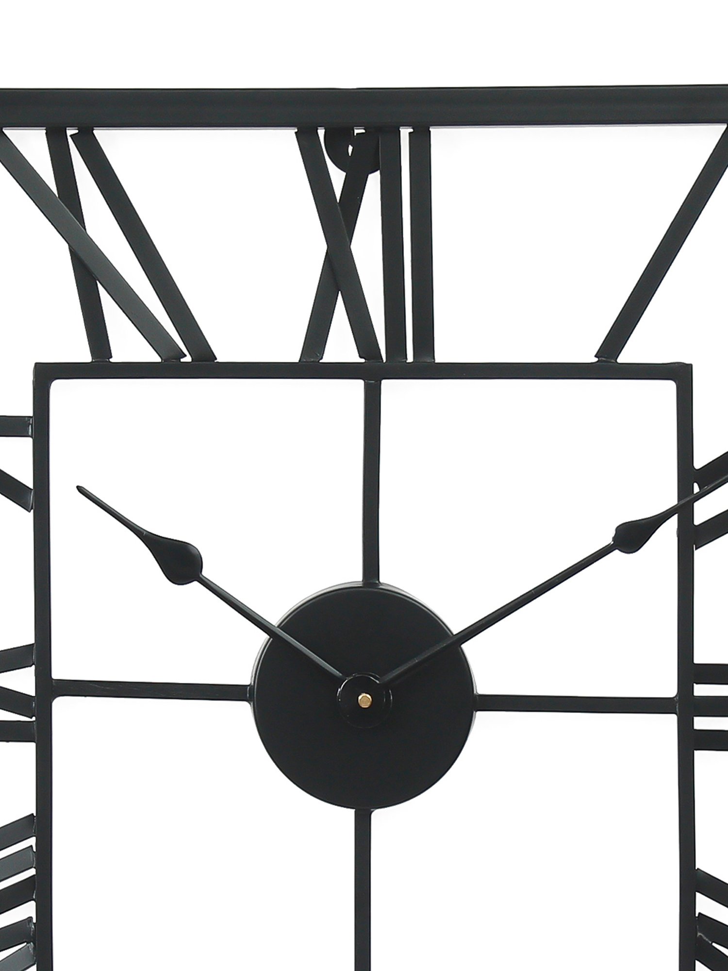 CHRONIKLE Classic Square Black Iron Wall Clock