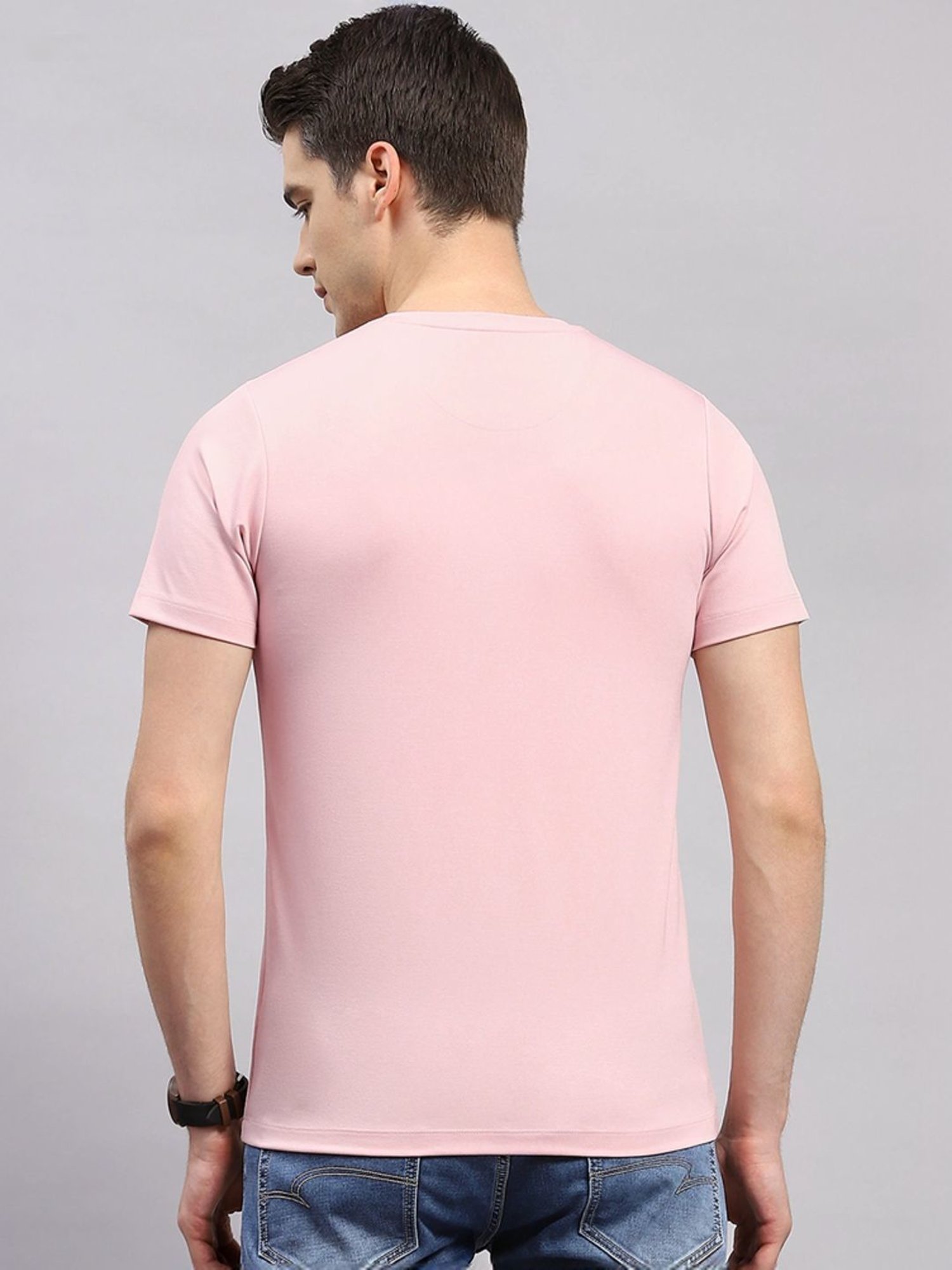 Monte Carlo Pink Regular Fit Printed T-Shirt