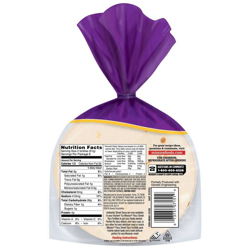 Mission Stree Taco Flour Tortillas - 11oz/12ct