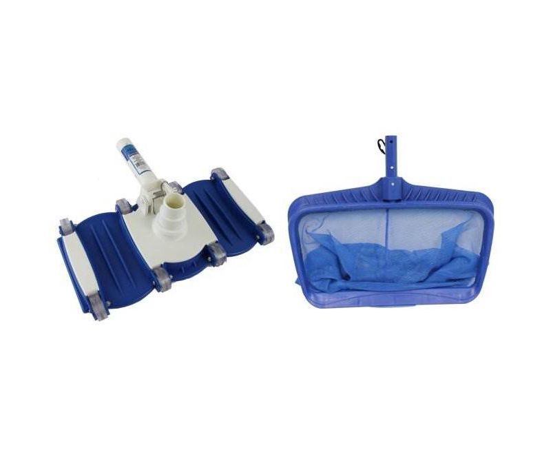 Hydrotools 8040 Deep Bag Leaf Rake Swimming Pool Net + 8150 Weighted Vacuum Head