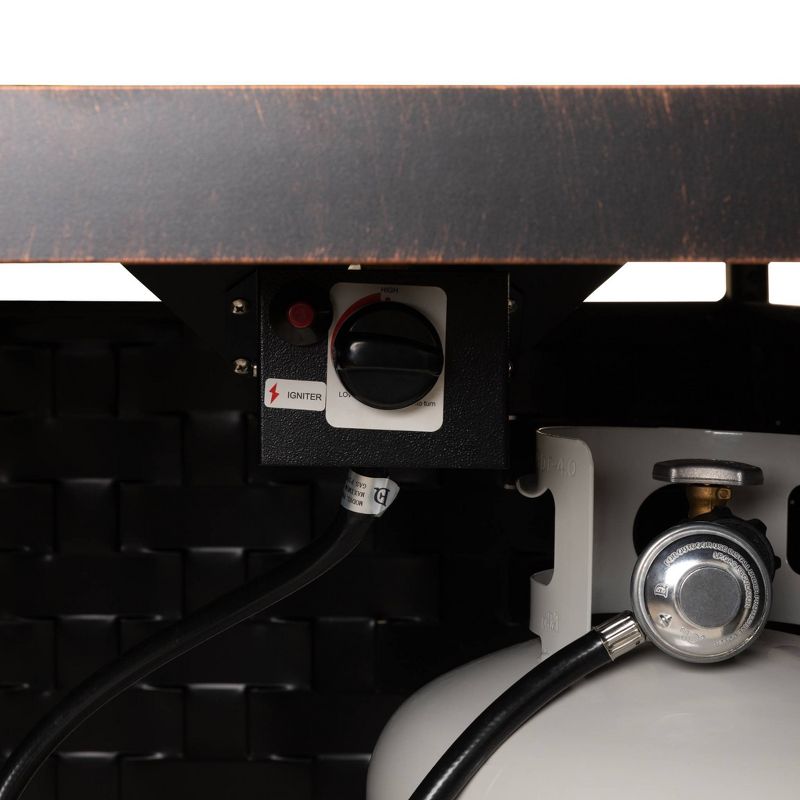 DeckMate 30371 Avondale Outdoor Backyard Patio Portable Steel Fire Bowl Fire Pit, Antiqued Copper Finish