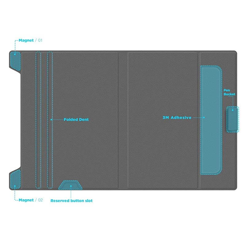 Skin Touch Feeling Folding Case for Boox Nova 3 7.8'' & Nova 2 7.8'' & Nova Pro 7.8'' E-Reader,Premium PU Leather Lightweight Folding Stand Cover,with Pencil Holder and Auto Sleep/Wake Function