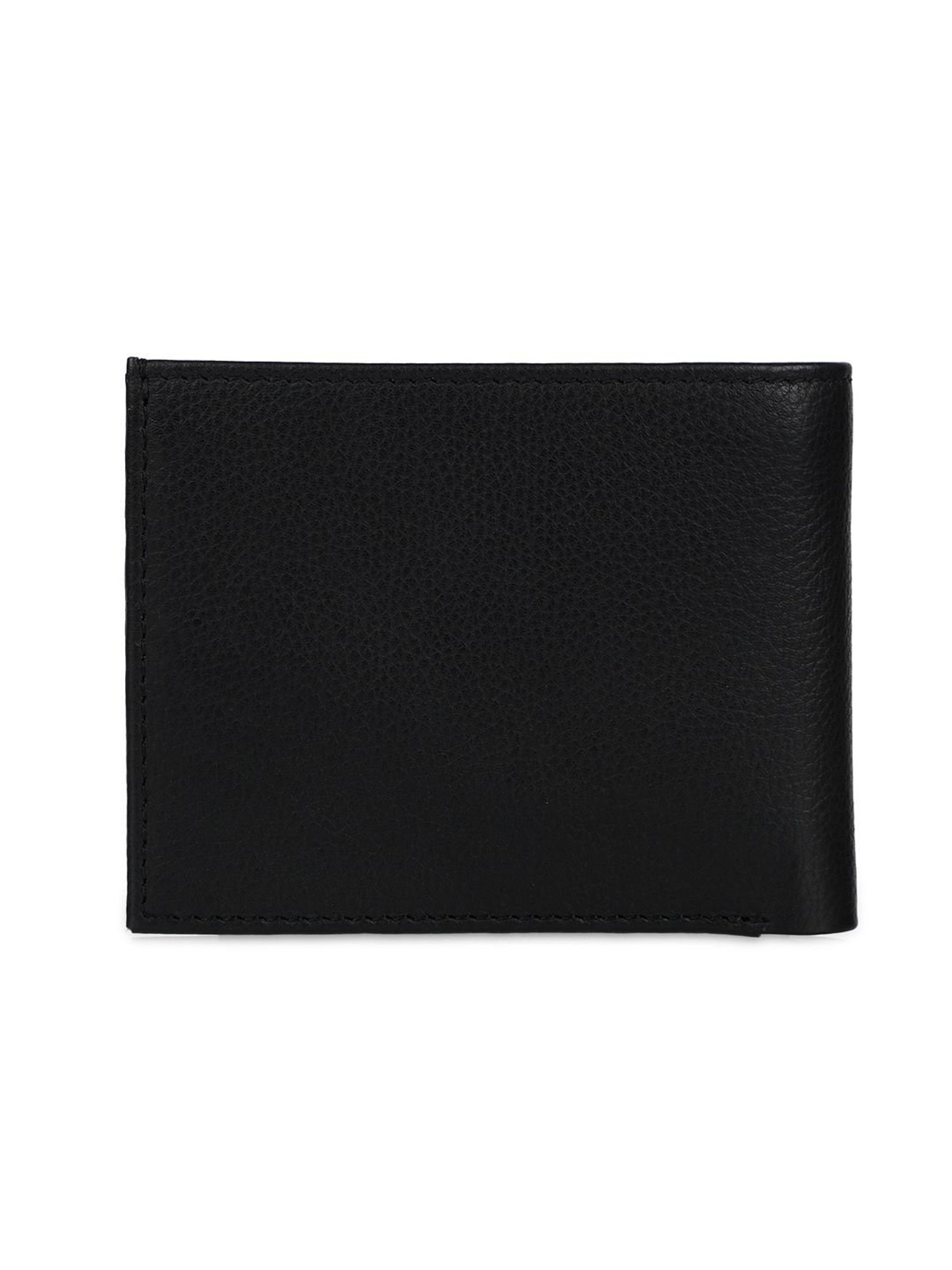 Aditi Wasan Black Leather Bi-Fold Wallet for Men