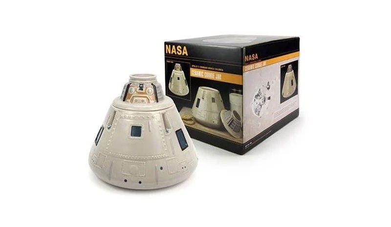 Crowded Coop, LLC NASA Apollo Capsule Ceramic Cookie Jar