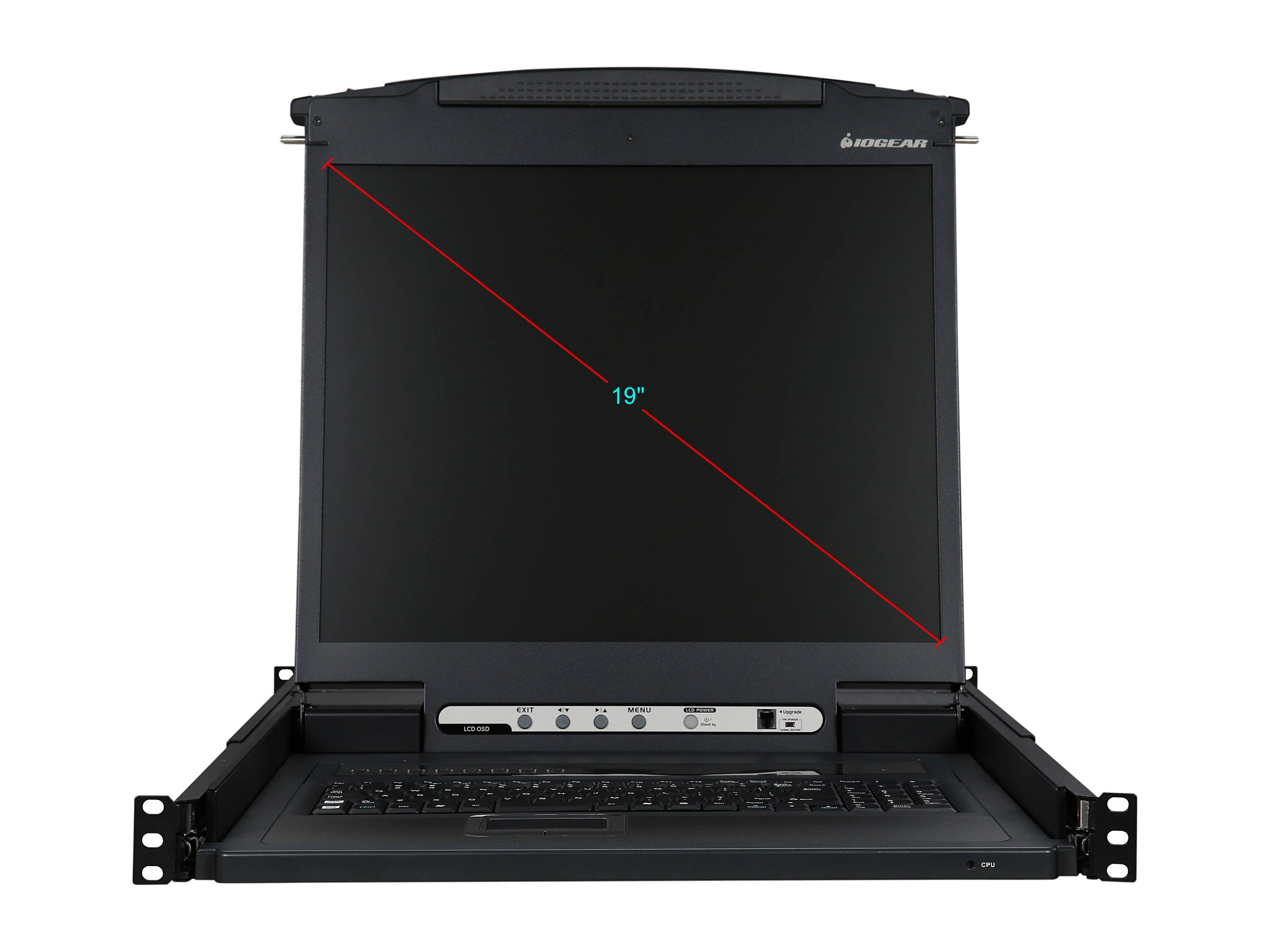 IOGEAR GCL1908KITU 8-Port 19" LCD KVM Drawer Kit with USB KVM Cables