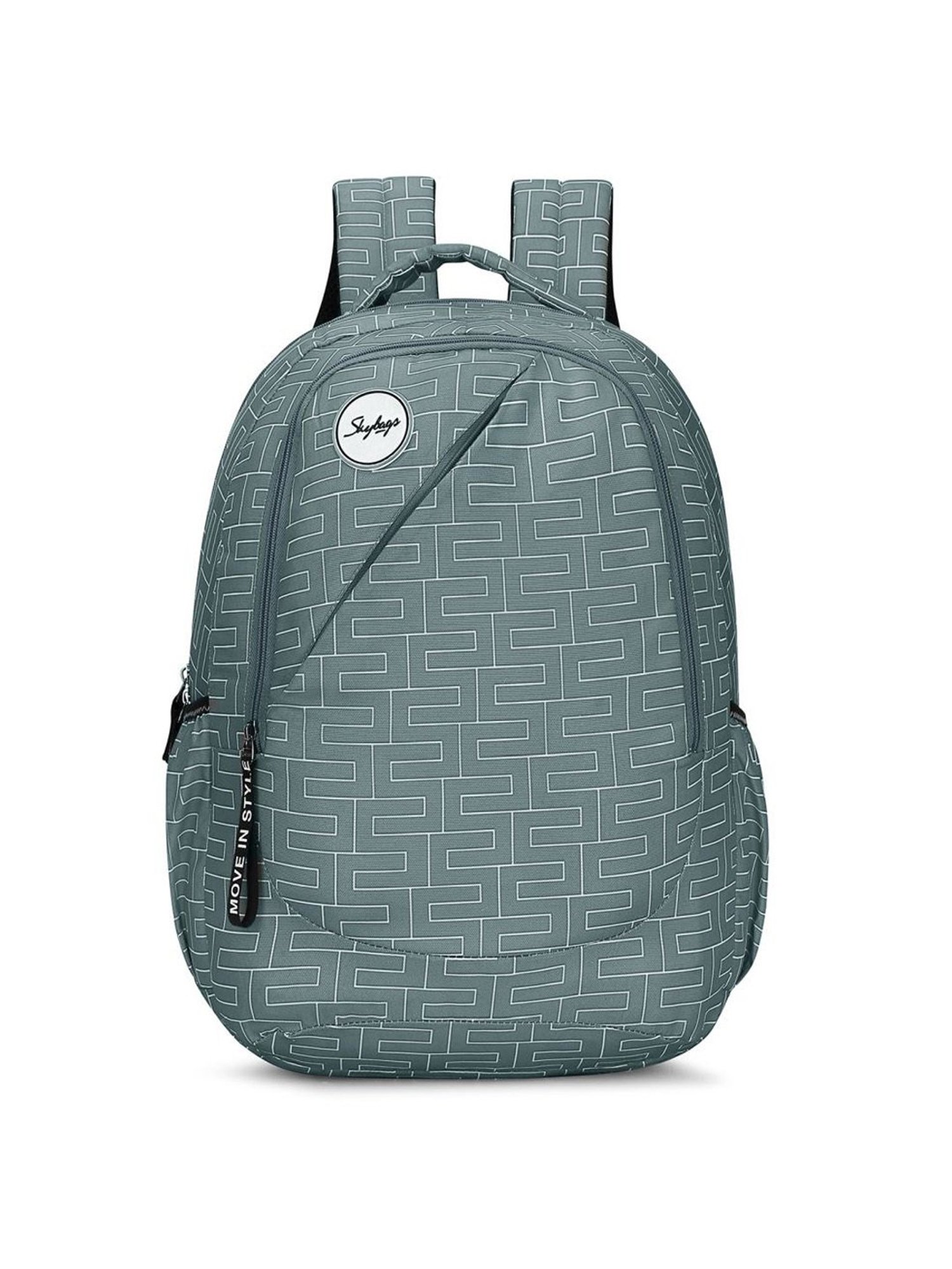 Skybags Tango 03 Grey Polyester Printed Backpack - 28 Ltrs