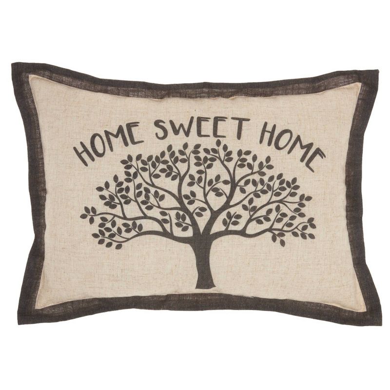 14"x20" Home Sweet Home Tree Throw Pillow Natural - Kathy Ireland Home