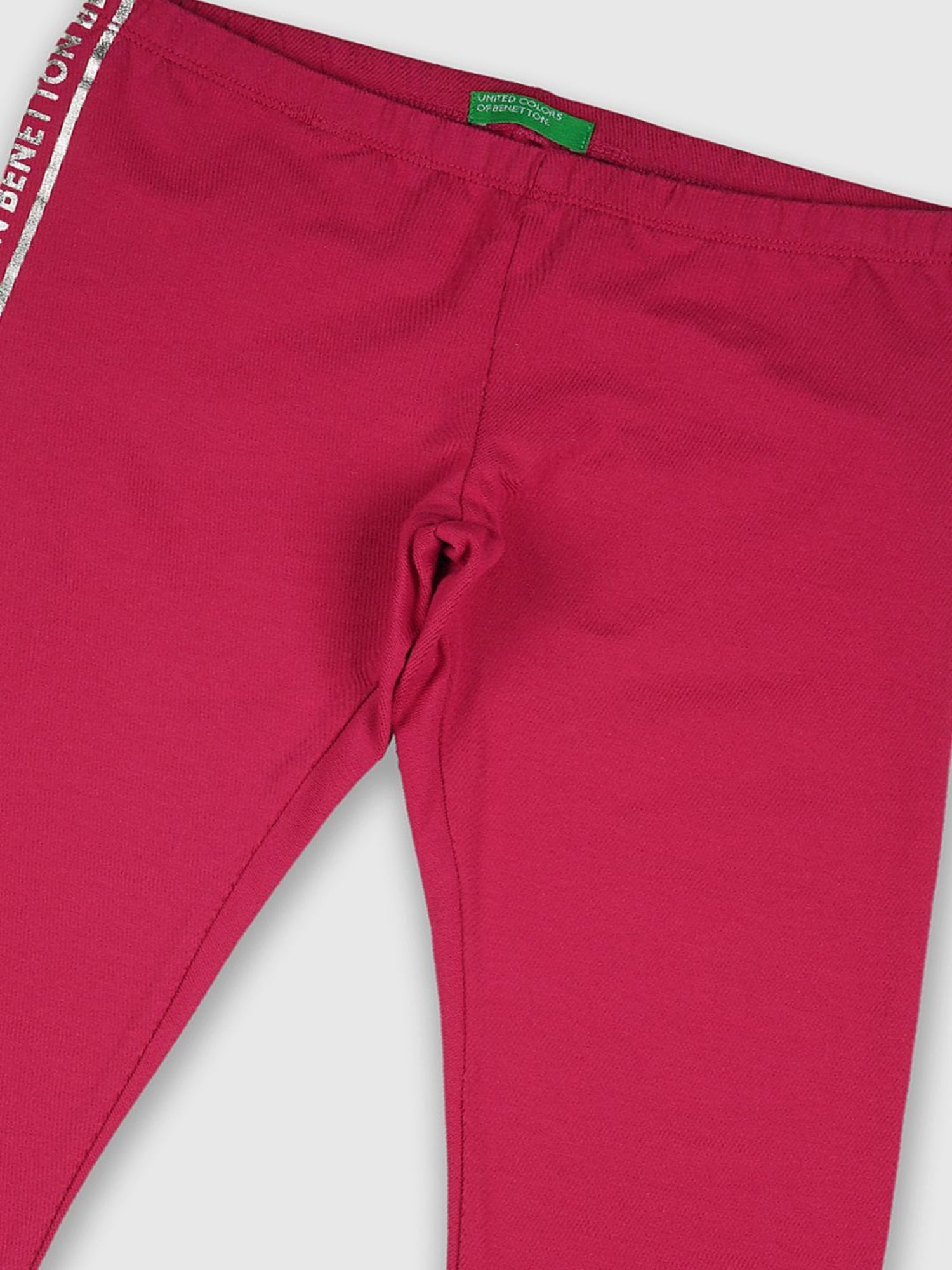 United Colors of Benetton Girls Pink Mid Rise Leggings