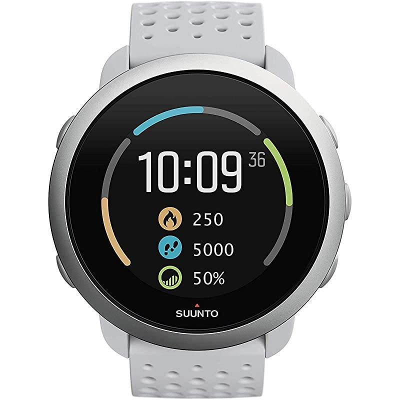 Suunto 3 New Edition Fitness Multisport Watch with Heart Rate Monitor and  Earbuds Pro and Power Bank Bundle (Pebble White)