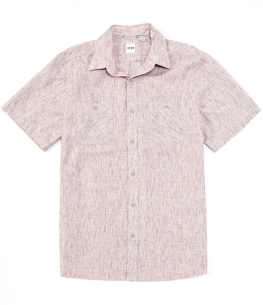 Rowm Short-Sleeve Solid 2 Pocket Sportshirt