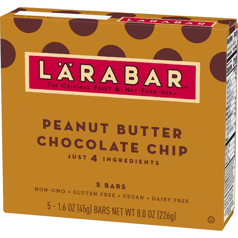 Larabar Peanut Butter Chocolate Chip Fruit And Nut Bar - 5ct