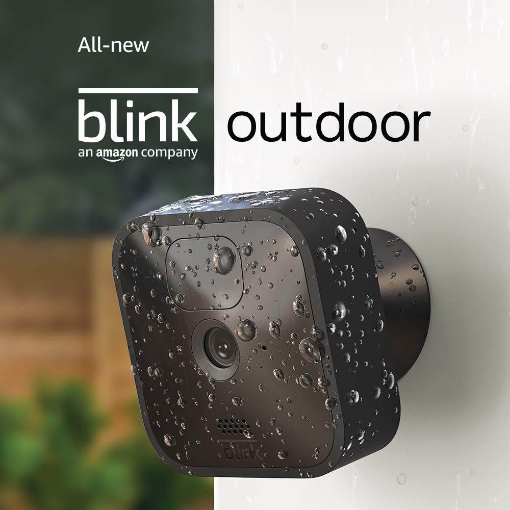 Blink Outdoor with Floodlight Charger Mount Bundle (Black, 2 Pack)