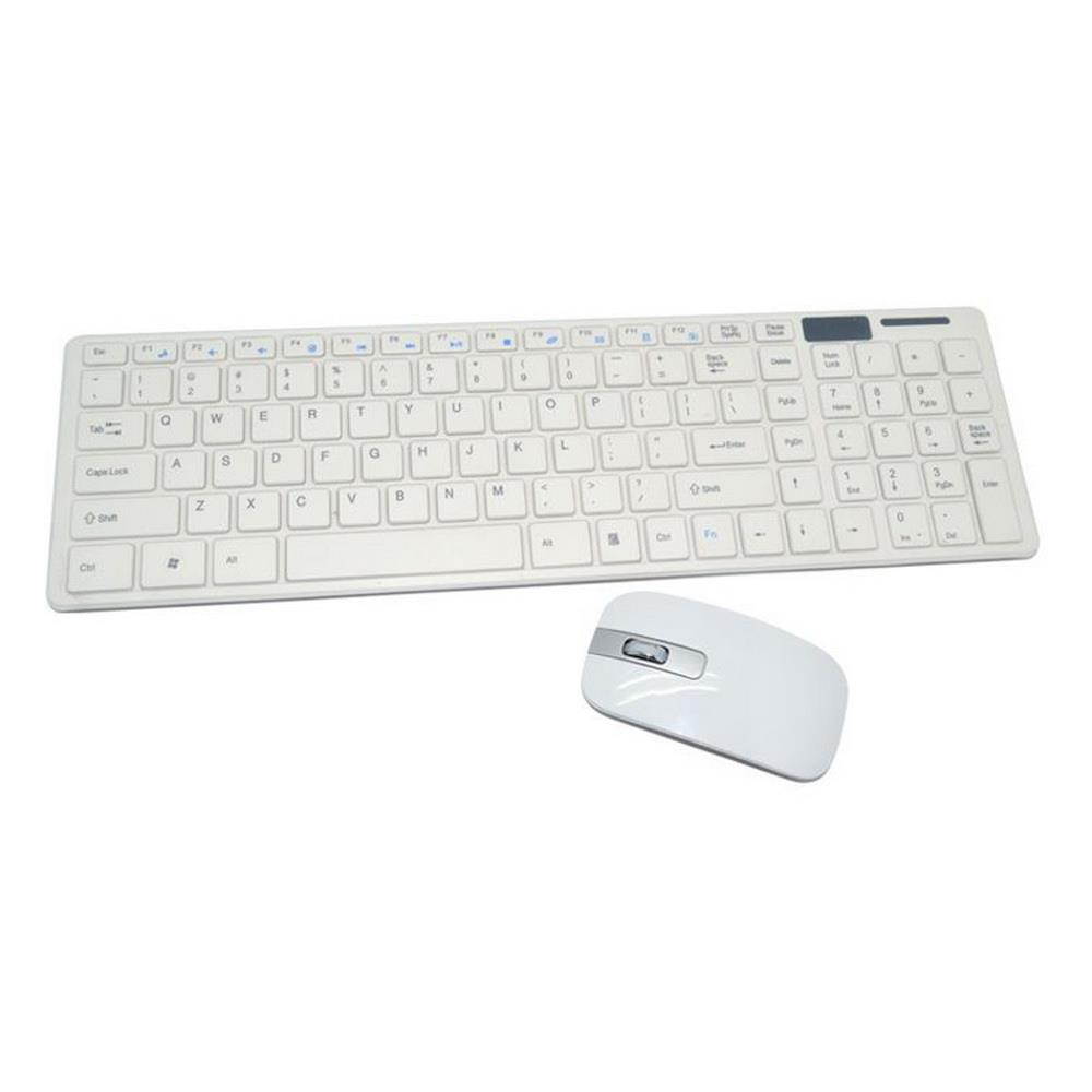 axGear Wireless 2.4G Keyboard Mouse Combo Slim For Desktop Laptop PC White