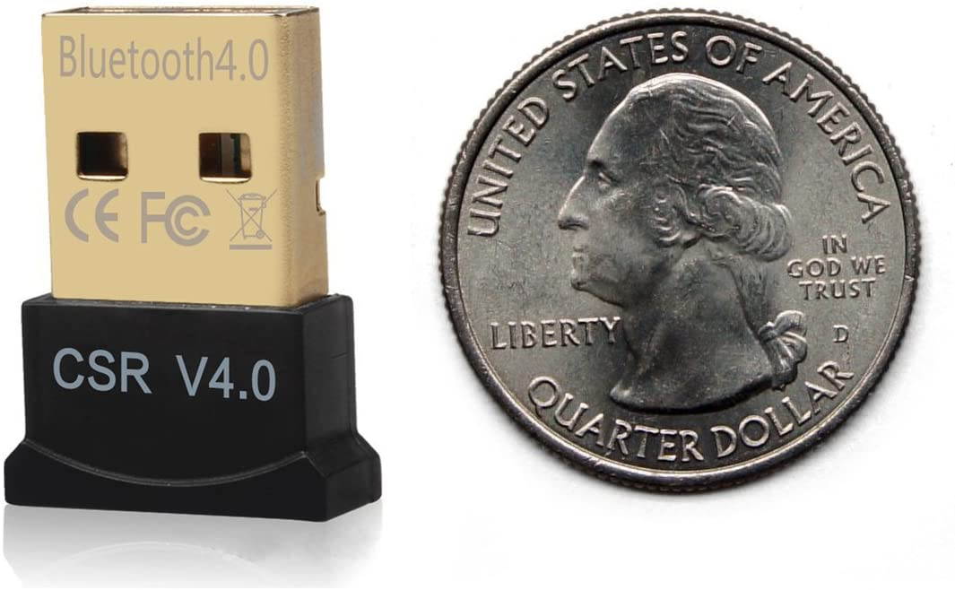 Mini USB Bluetooth 4.0 Dual Mode Adapter Dongle for Windows 10 8 7 Vista XP 32/64 Bit Linux Black