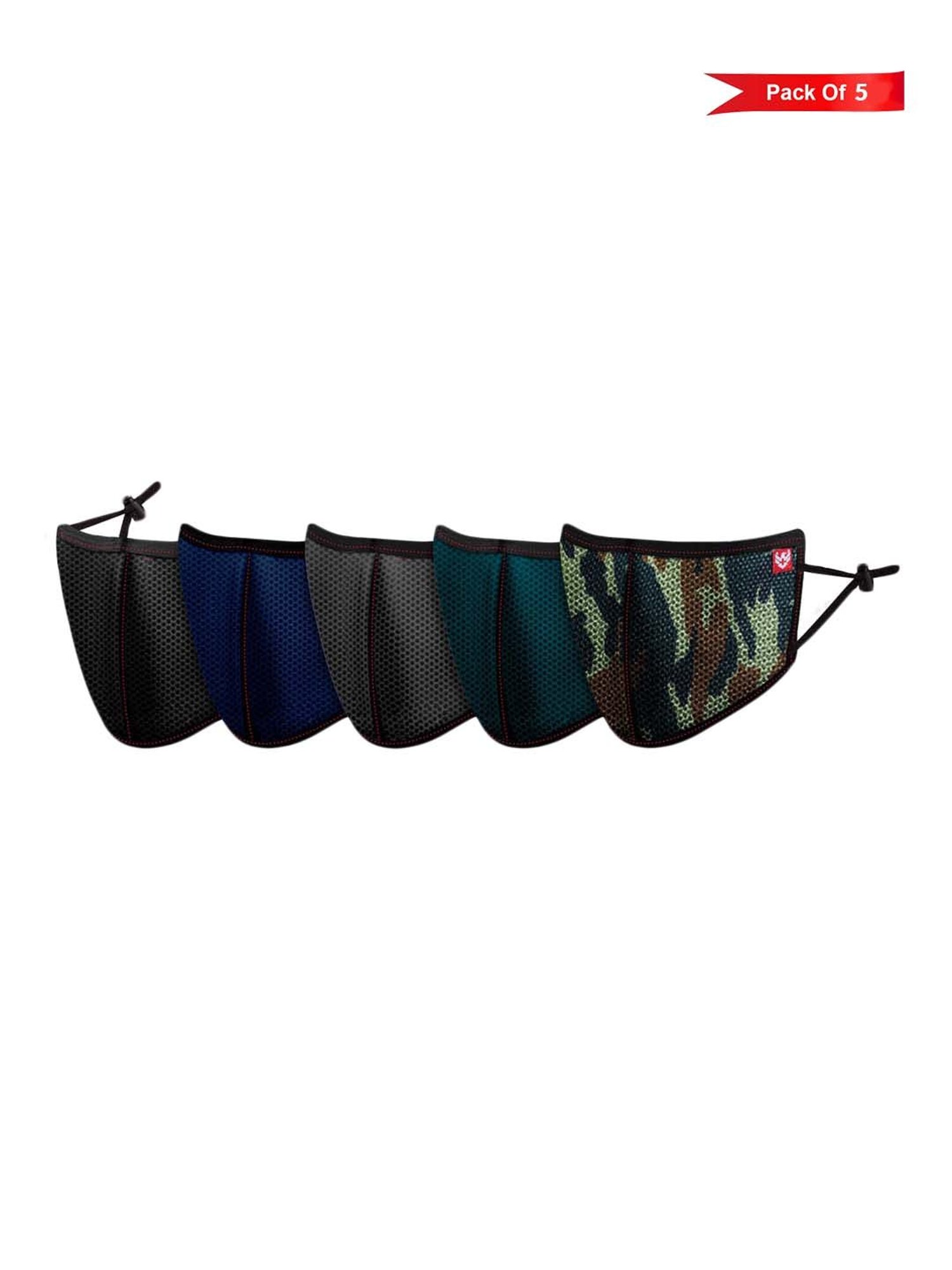 Swiss Eagle 6 Layered Reusable Face Mask - Pack of 5