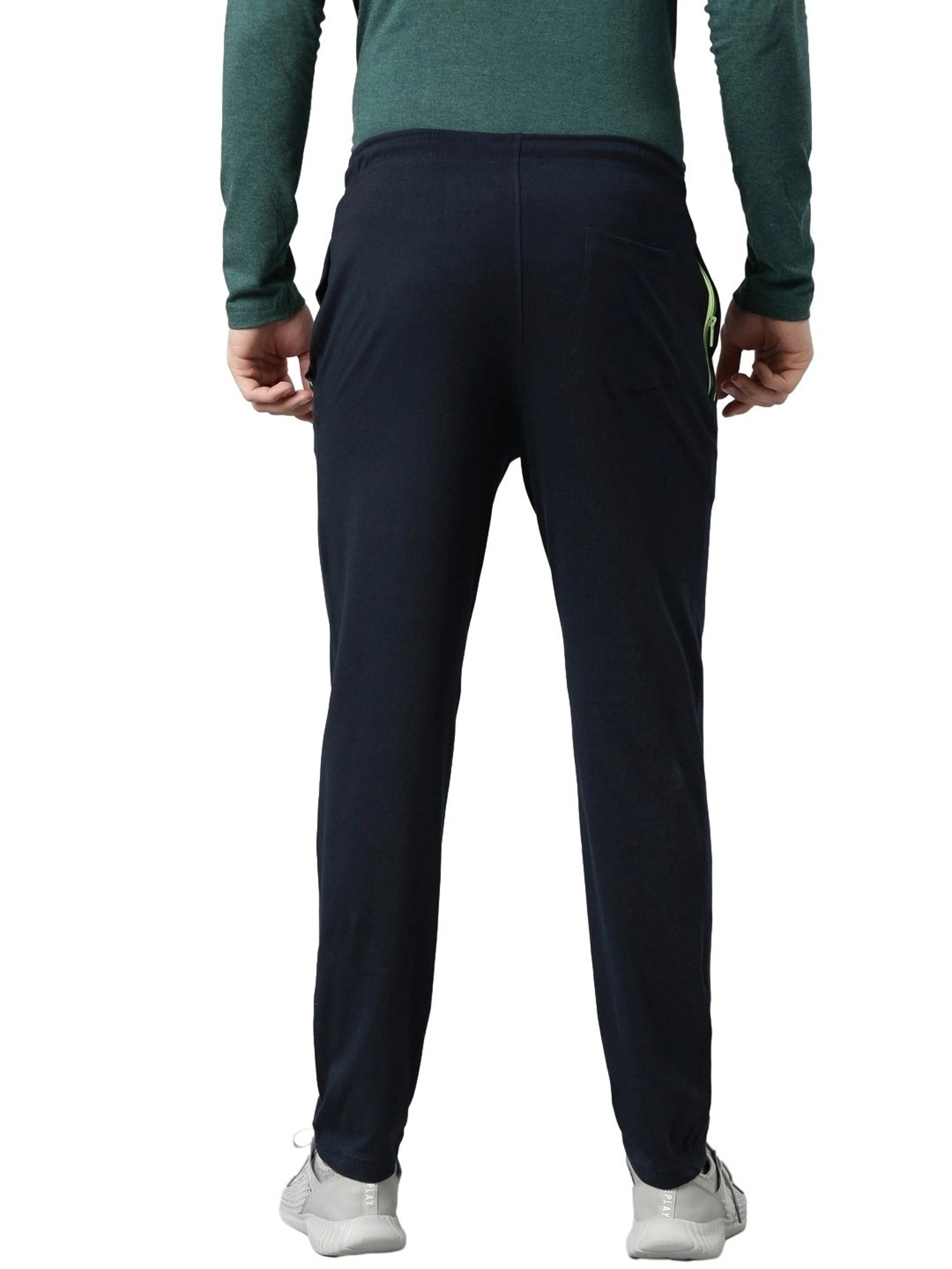 Force NXT Navy Cotton Regular Fit Trackpants