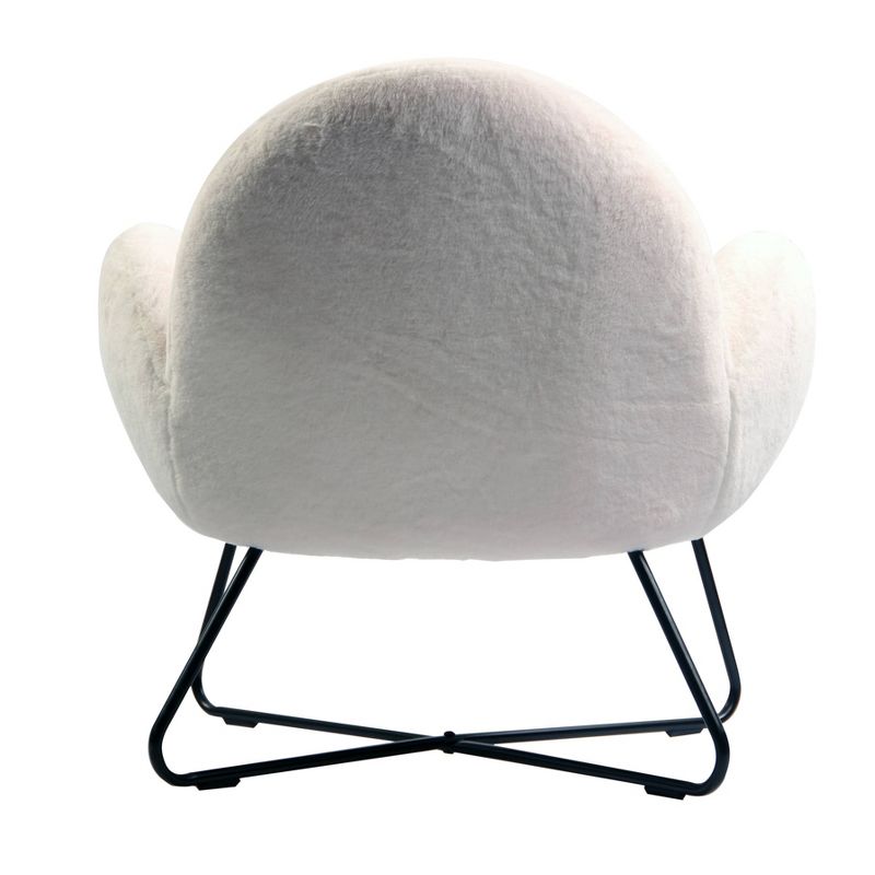 Brooklyn Accent Chair Faux Fur White - ACEssentials