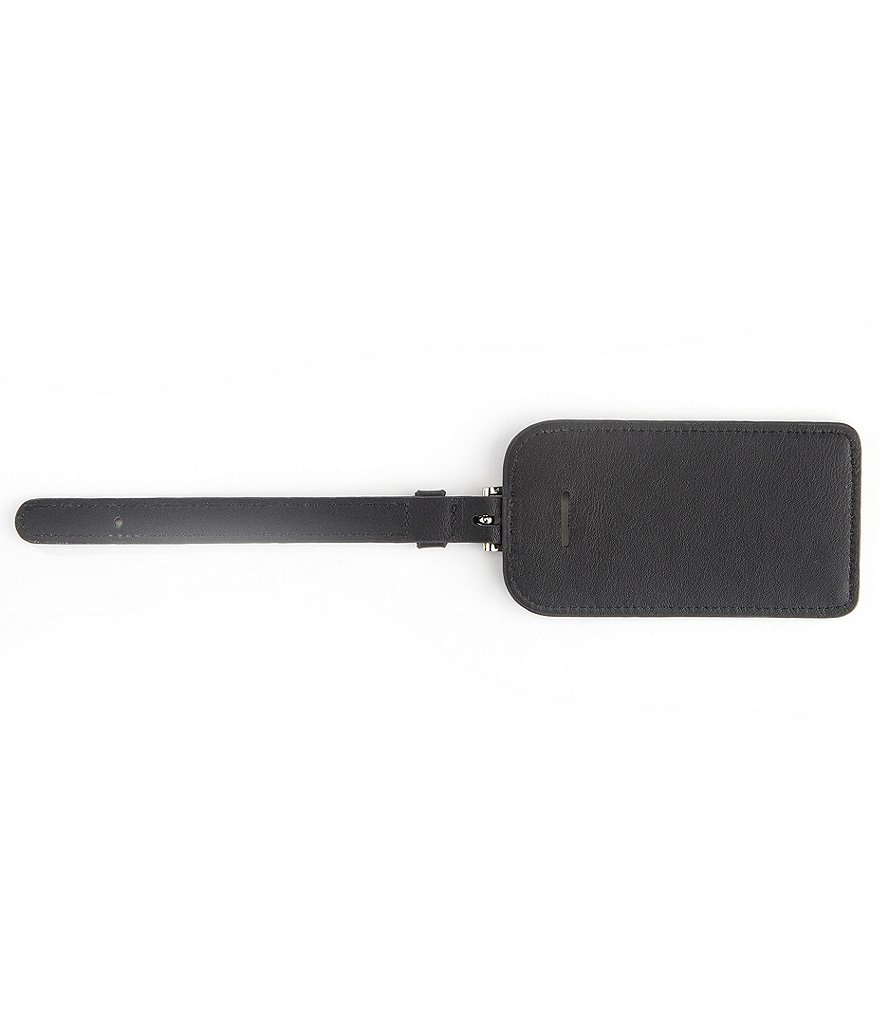 ROYCE New York Leather Luggage Tag with Silver Hardware