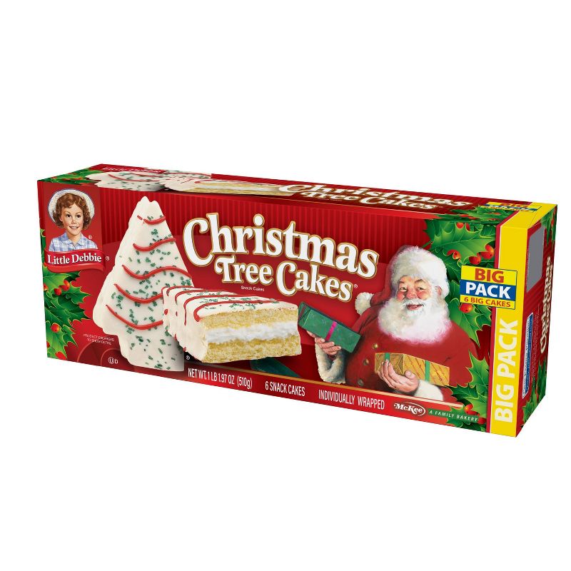 Little Debbie Big Pack Christmas Tree Vanilla Cakes - 17.97oz
