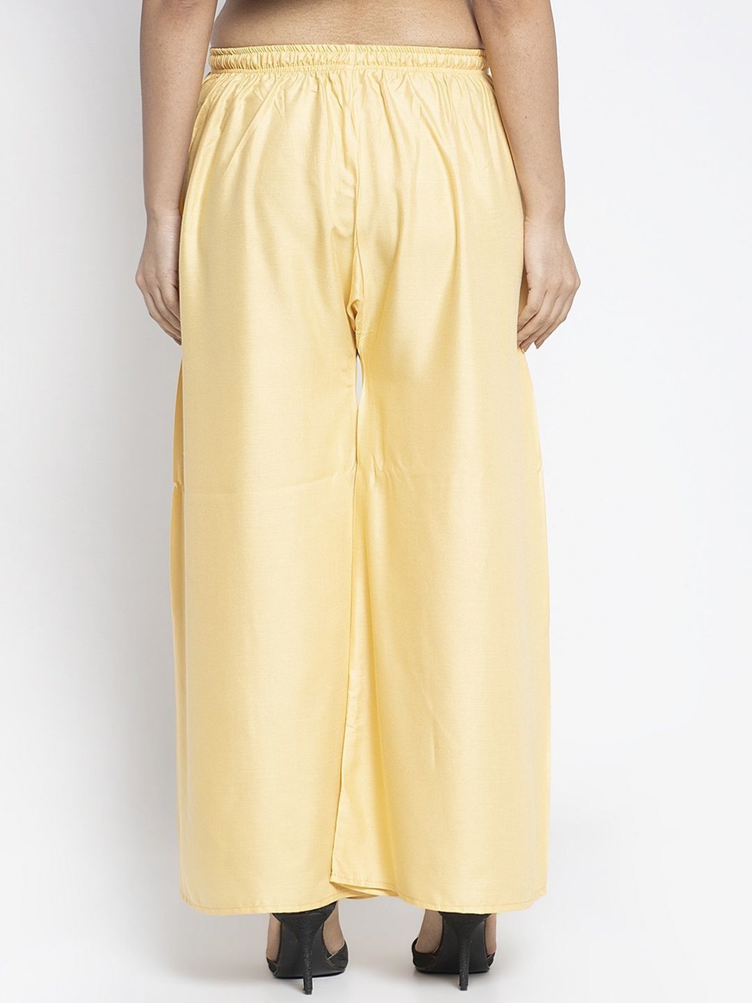 Gracit Green & Beige Printed Palazzos - Pack Of 2