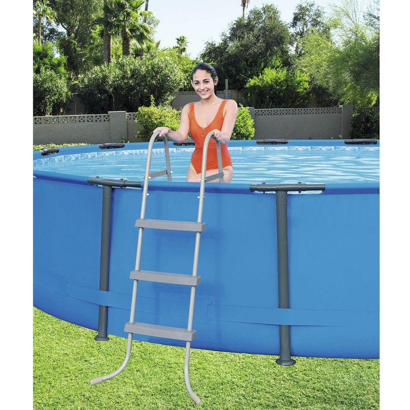Bestway 15ft x 42in Steel Pro Max Round Frame Above Ground Pool and Accessories