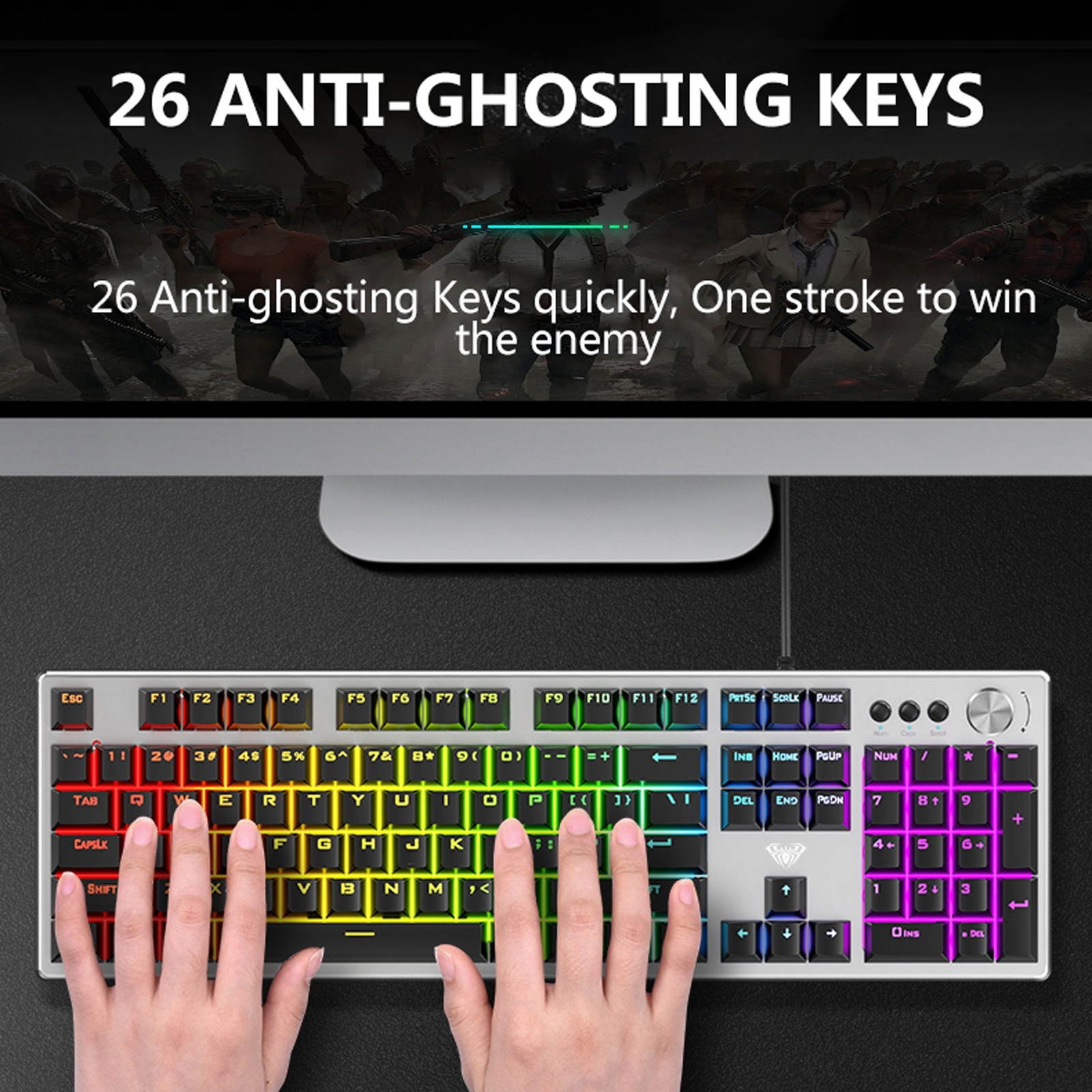 Mini i10 2.4G Air Mouse Wireless Keyboard with Touchpad Black