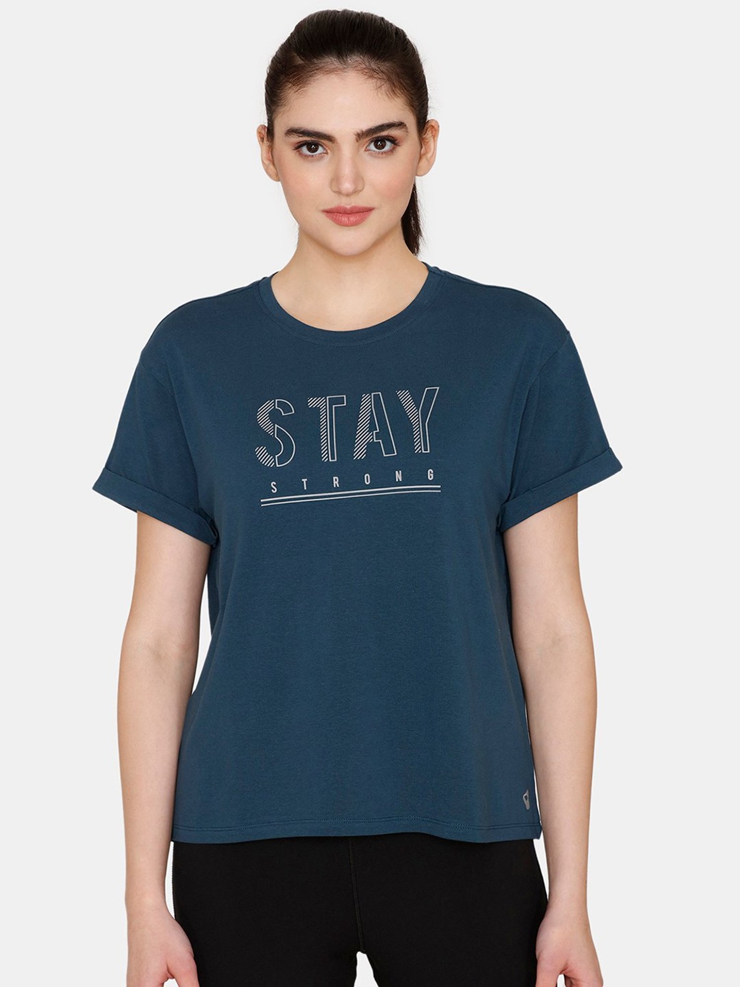 Zelocity by Zivame Blue Printed T-Shirt