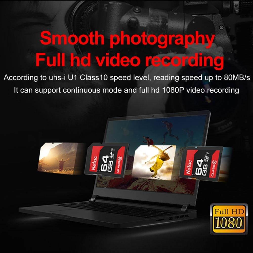 Netac P600 64GB UHS-I U1 Class10 SLR Digital Camera Memory Card SD Card