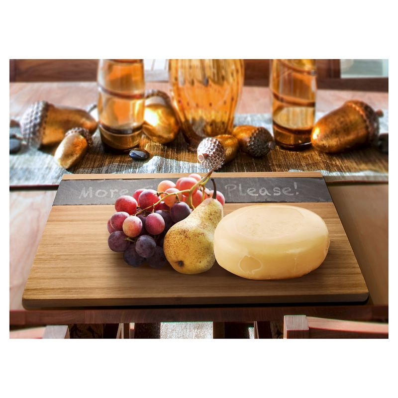 Epicureanist Bamboo & Slate Cheese Serving Tray