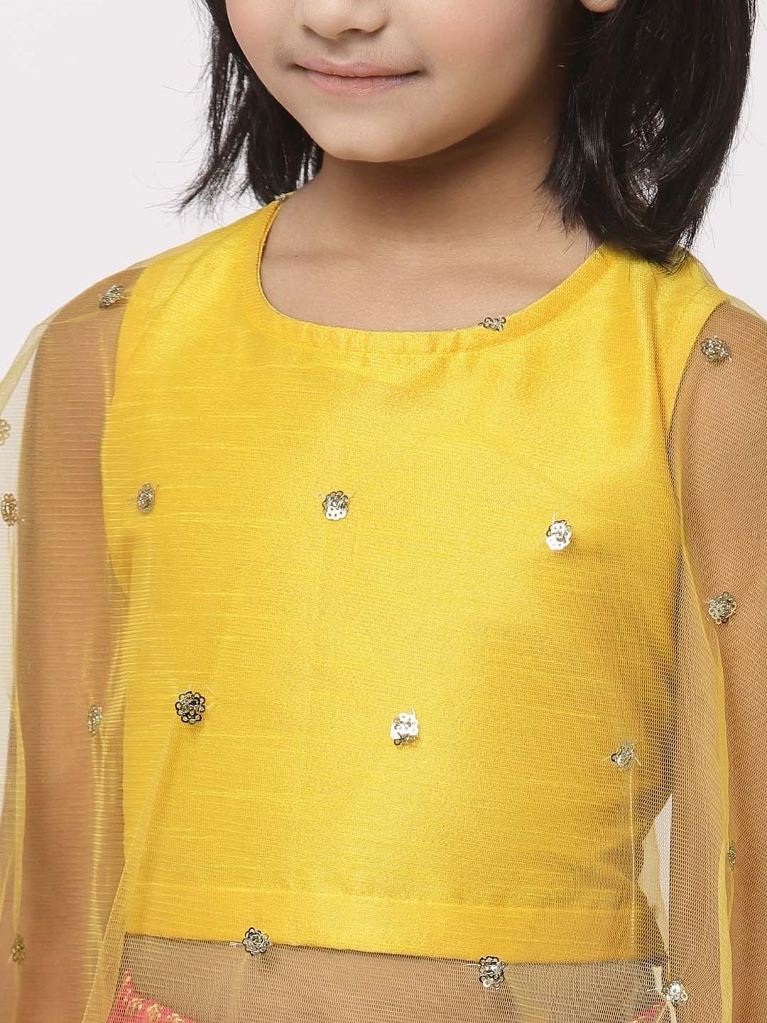 studiorasa Kids Yellow Sequence Top