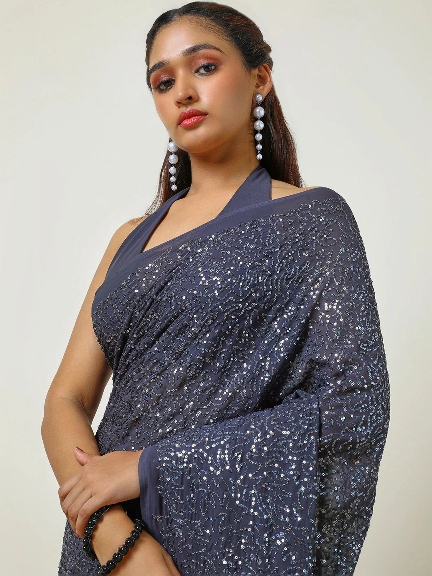 Unnati Silks Red Silk Printed Saree With Unstitched Blouse