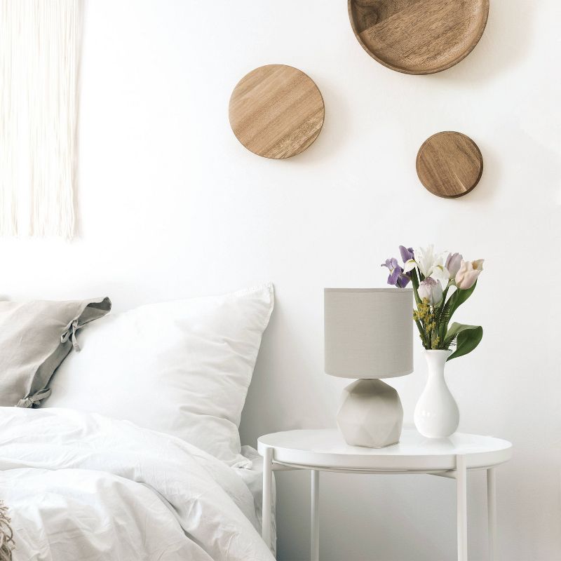 Geometric Concrete Lamp with Shade Gray - Simple Designs