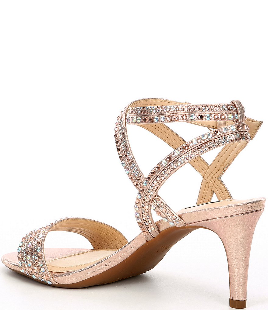 Alex Marie Parlyn Glitter Rhinestone Strappy Sandals