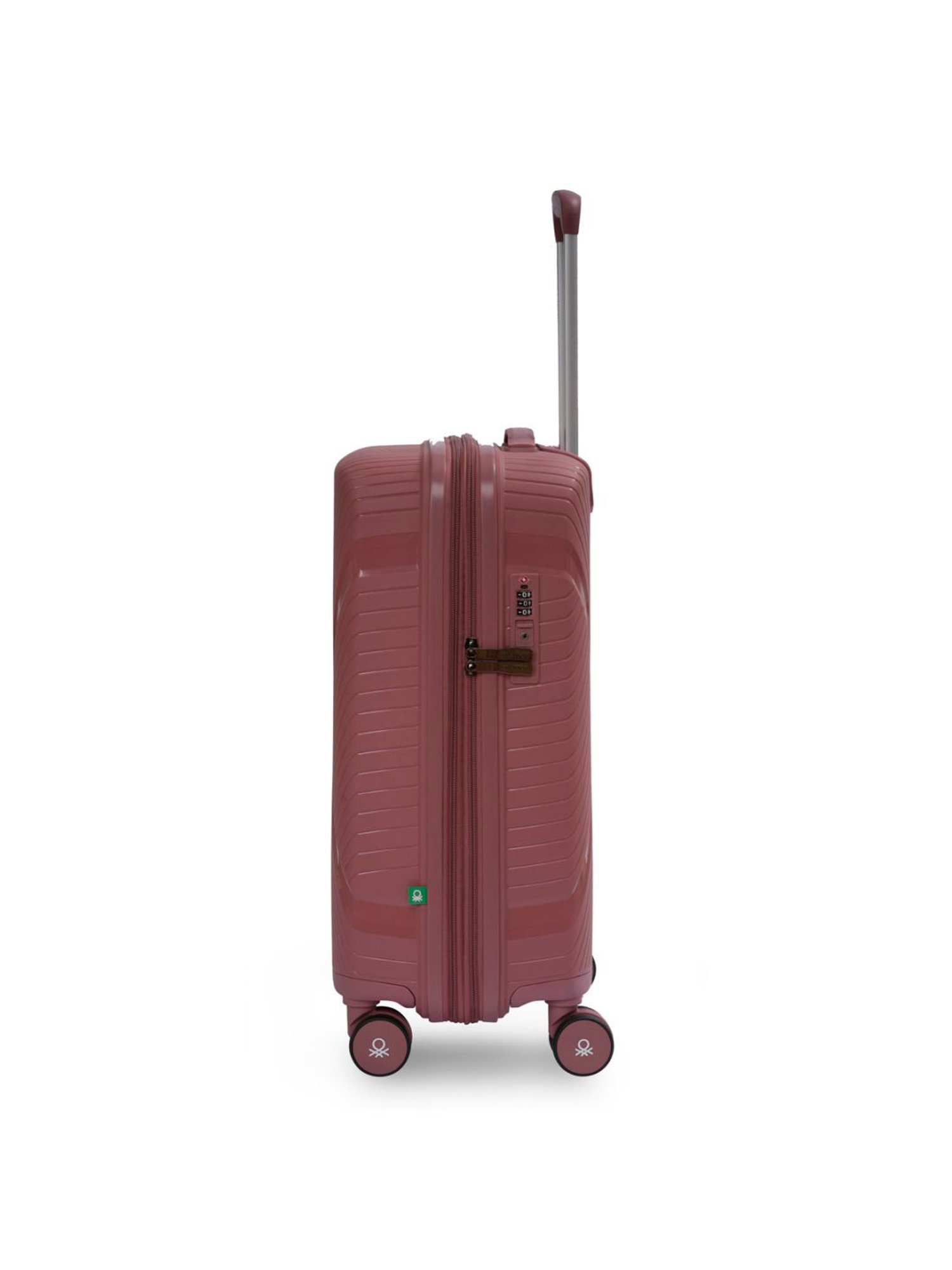 United Colors of Benetton Galaxy Pink Textured Hard Cabin Trolley Bag - 55 Cm