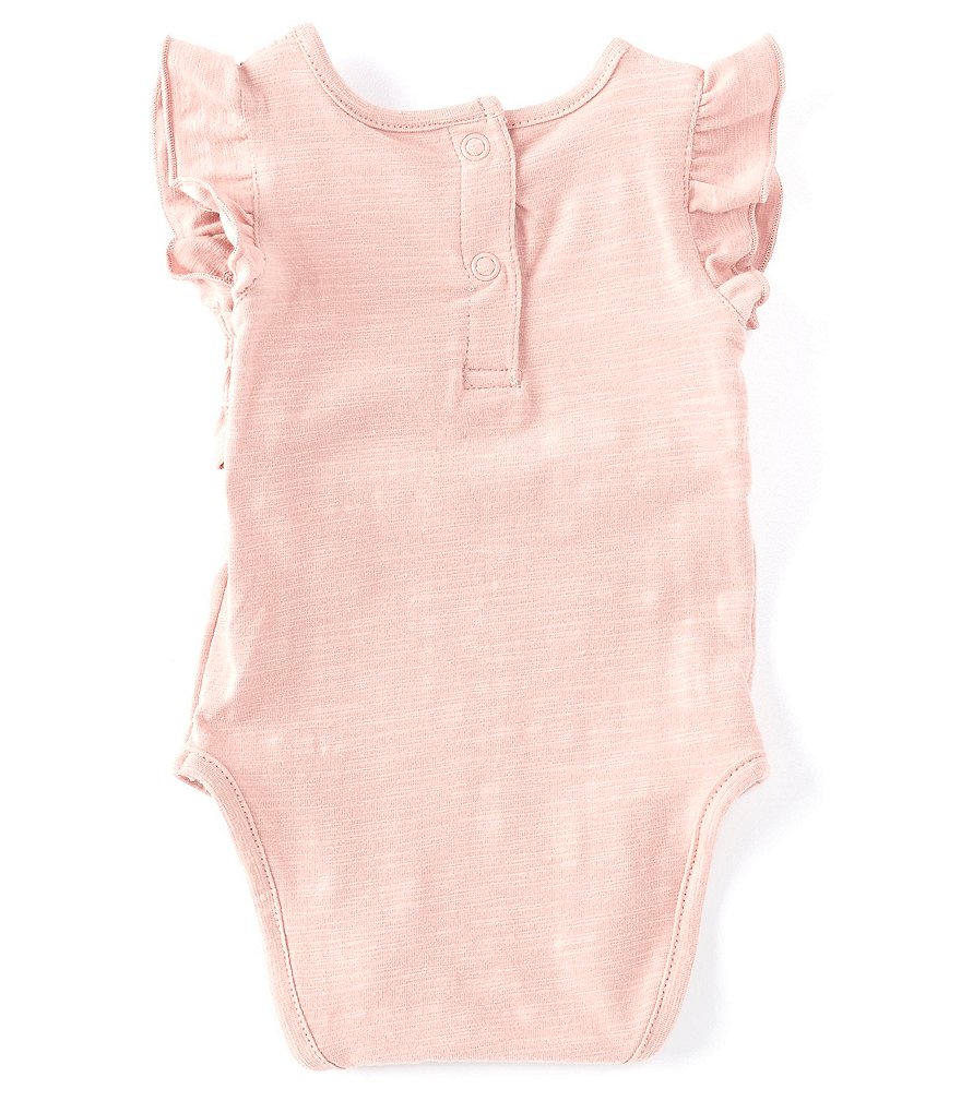 Chelsea & Violet Baby Girls Newborn-9 Months Flutter-Sleeve Smocked Bodysuit