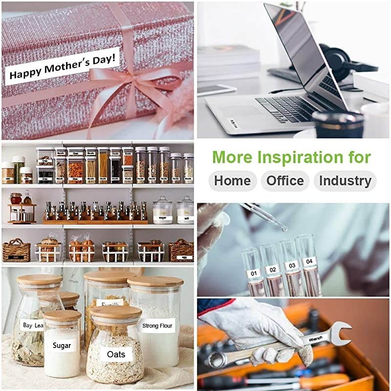 Compatible Label Tape Replacement for Brother P-Touch TZe TZ Tape 12mm 0.47" Laminated White TZe-231 TZ 231 Label Tape for Brother P Touch Label Maker PT-D200 PT-P750W PT-1880 PT-1890, 8-Pack