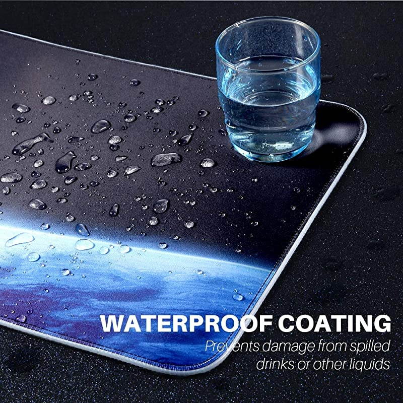 Gaming Mouse Pad Large RGB Mouse Pad Soft Oversize Glowing Led Extended Mousepad NonSlip Rubber Base Computer Keyboard Mouse Pad 14 Lighting Modes for Gaming 315 X 118in
