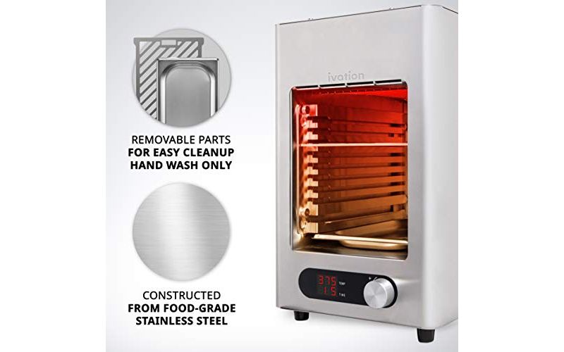 Ivation Electric Infrared Steak Grill  Indoor/Outdoor Broiler Oven with LED Display