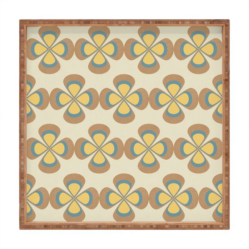 17" Wood Alisa Galitsyna Bold Retro Large Square Tray - society6