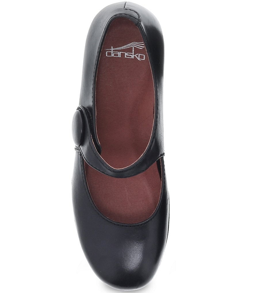 Deltan Tessa Croc-Embossed T-Strap Block Heel Pumps