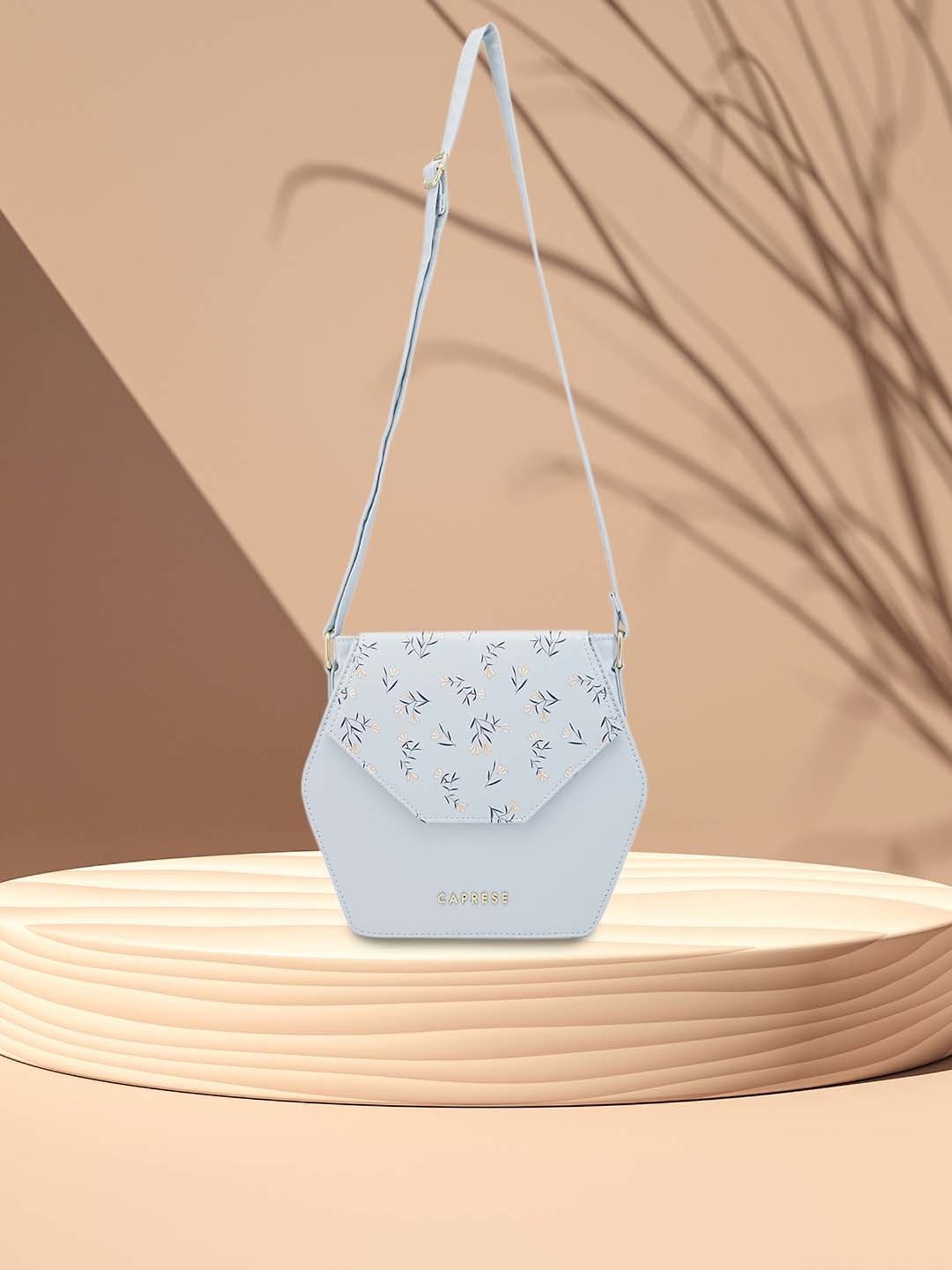 Caprese MERIDA Blue Floral Medium Sling Handbag